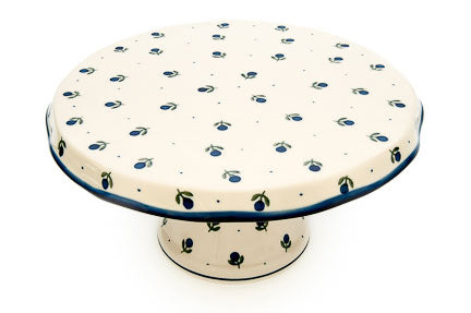 Blueberry Cake Plate Polish Pottery