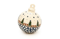 Rustic Pines Large Round Christmas Ornament Polish Pottery