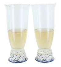 Polish Pottery Small Dots 2 Piece Beer Glass Set