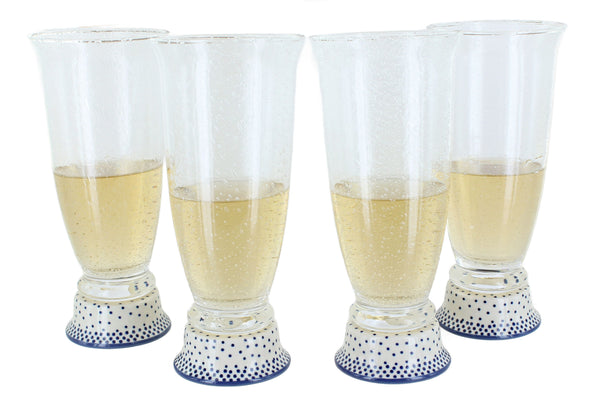Small Dots 4 Piece Beer Glass Set