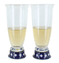 Polish Pottery Dots 2 Piece Beer Glass Set