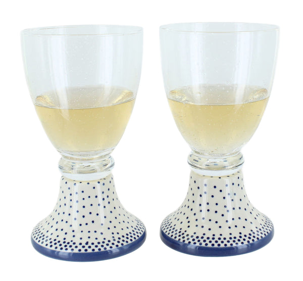 Small Dots 2 Piece Wine Glass Set