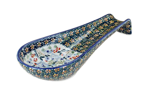 Polish Pottery Periwinkle Medium Spoon Rest