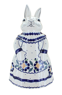 Polish Pottery Sunflower Rabbit Cookie Jar