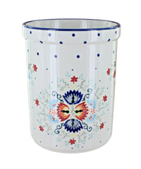 Polish Pottery Desert Flower Utensil Jar