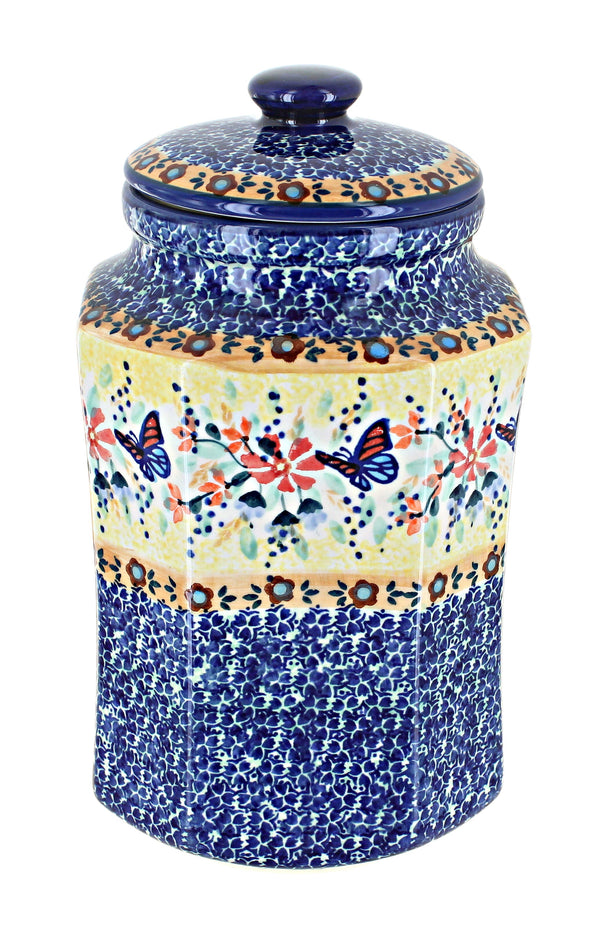 Blue Butterfly Small Canister with Seal