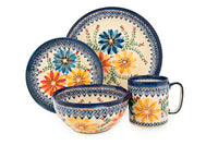 Autumn Burst 4 PC Place Setting - Service for 1 Polish Pottery