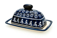 Winter Nights Butter Dish Polish Pottery