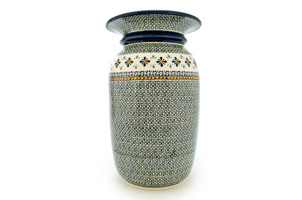 Mosaic Flower Tall Floor Vase Polish Pottery