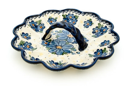 Daisy Surprise Egg Plate Polish Pottery