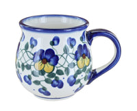 Polish Pottery Pansies Bubble Mug