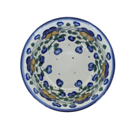 Pansies Cereal/Soup Bowl Polish Pottery