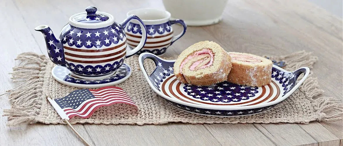 Polish Pottery Stars & Stripes