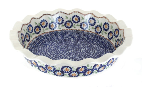 Polish Pottery Peach Blossom Pie Plate