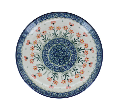 Peach Posy Dessert Plate Polish Pottery