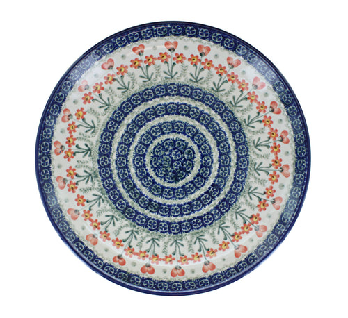 Peach Posy Dinner Plate Polish Pottery