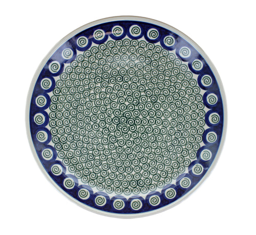 Peacock Swirl Dinner Plate Polish Pottery