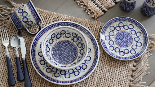 Peach Blossom Dessert Plate Polish Pottery