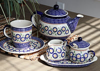 Peach Blossom Coffee Mug Polish Pottery