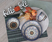 Periwinkle 4 PC Place Setting - Service for 1 Polish Pottery