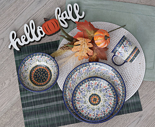 Periwinkle 4 PC Place Setting - Service for 1 Polish Pottery
