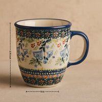 Periwinkle Coffee Mug Polish Pottery