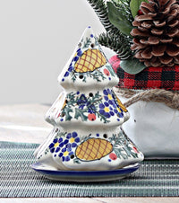 Pinecone Christmas Tree Luminary Polish Pottery
