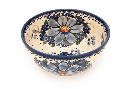 Daisy Surprise Cereal/Soup Bowl Polish Pottery