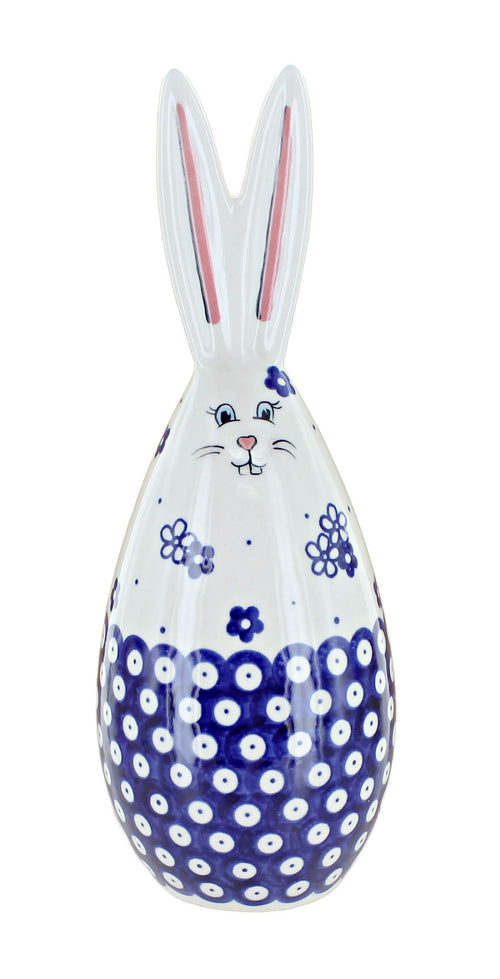 Polish pottery Daisy Dot large bunny figurine