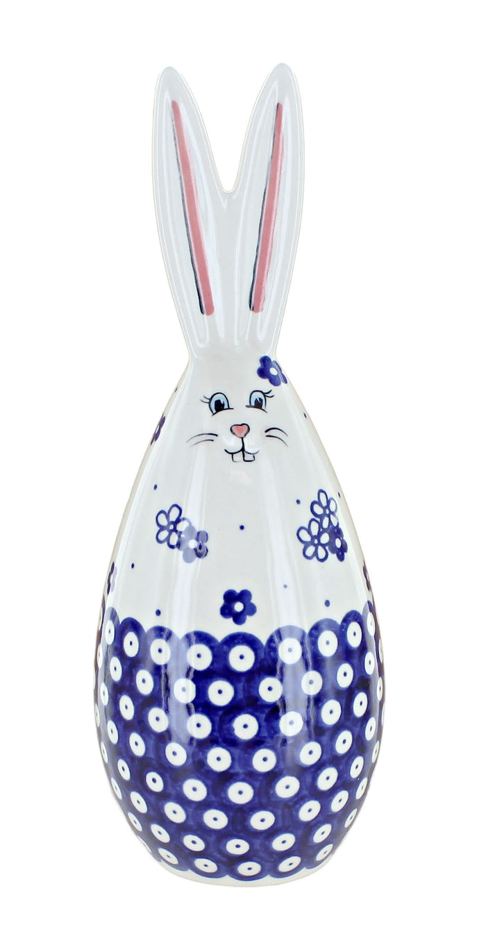 Polish pottery Daisy Dot large bunny figurine