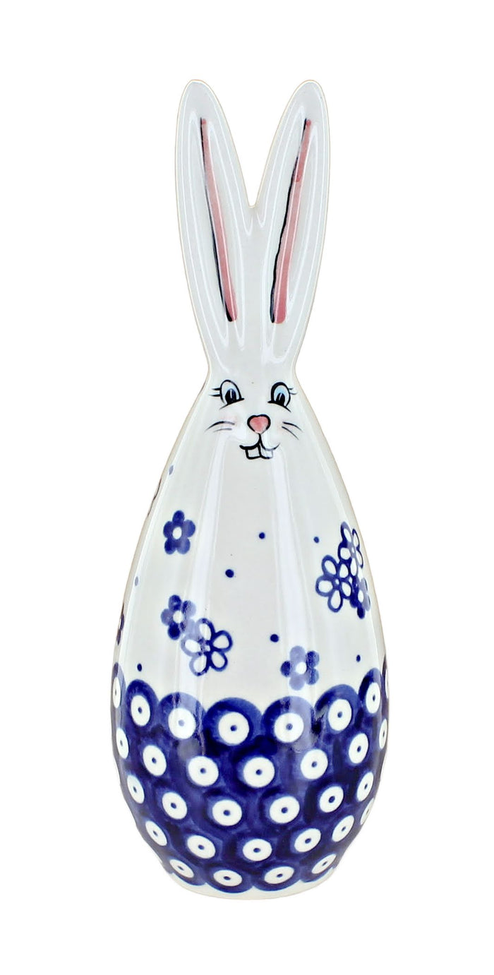 Polish pottery Daisy Dot large bunny figurine
