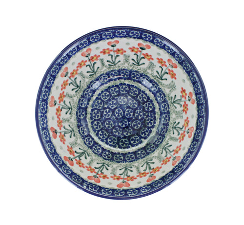 Peach Posy Cereal/Soup Bowl Polish Pottery