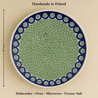 Peacock Swirl Dinner Plate Polish Pottery