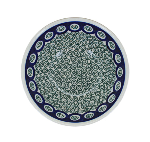 Peacock Swirl Cereal/Soup Bowl Polish Pottery