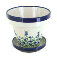 Polish Pottery Porcelain Vine Small Flower Pot