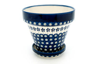 Flowering Peacock Medium Flower Pot Polish Pottery
