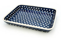 Stars Large Rectangular Baker Polish Pottery