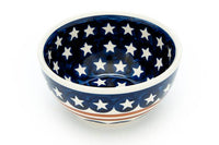 Stars & Stripes Dessert Bowl Polish Pottery