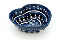 Winter Nights Small Heart Bowl Polish Pottery