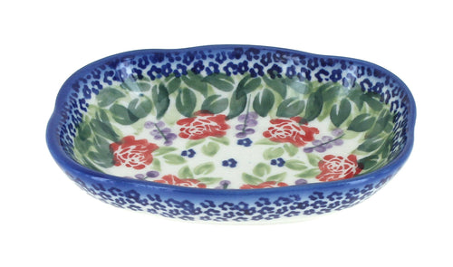 Polish Pottery Roses Are Red Soap Dish