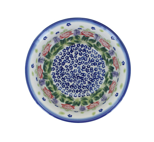 Roses Are Red Dessert Bowl Polish Pottery