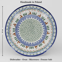Reindeer Delight Dinner Plate Polish Pottery