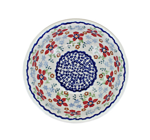 Red Poppy Dessert Bowl