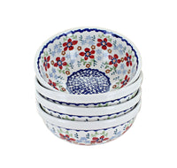 Red Poppy 4 PC Dessert Bowl Set