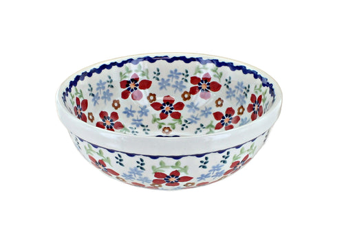 Red Poppy Dessert Bowl