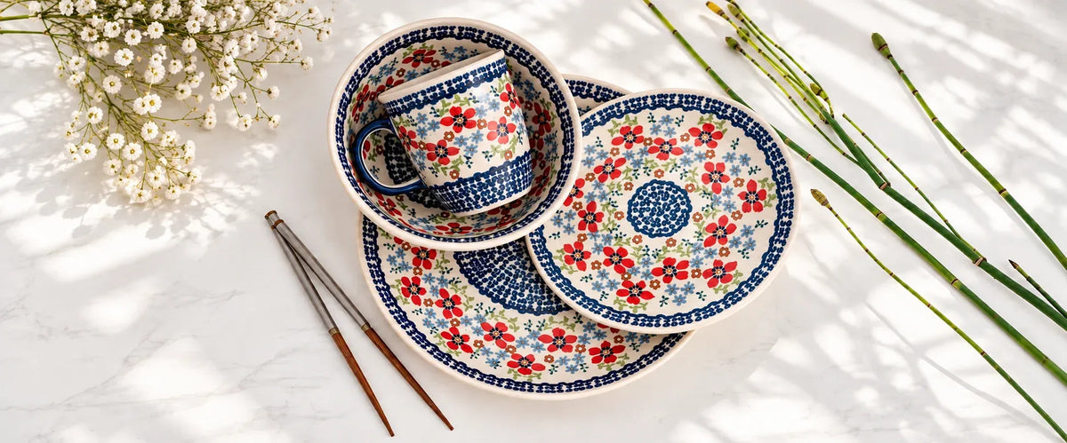 Polish Pottery RED POPPY