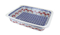 Red Poppy Large Rectangular Baker