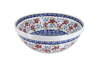Red Poppy Large Serving Bowl