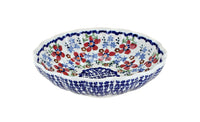 Red Poppy Medium Scalloped Bowl
