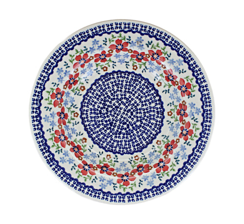 Red Poppy Soup Plate